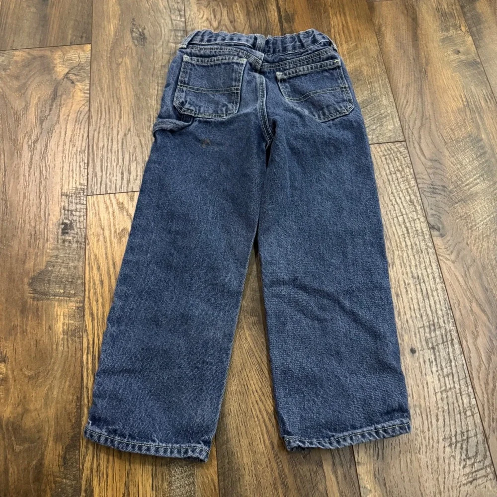 Old Navy Boys 5T Jeans Bundle Baggy Carpenter & Straight Leg Blue Denim 2 Pack